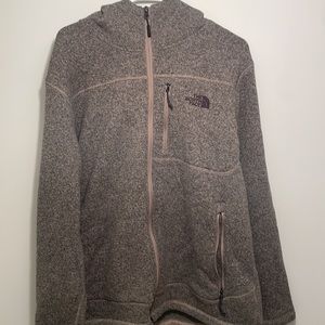 The north Face grey full zip Sweatshirt